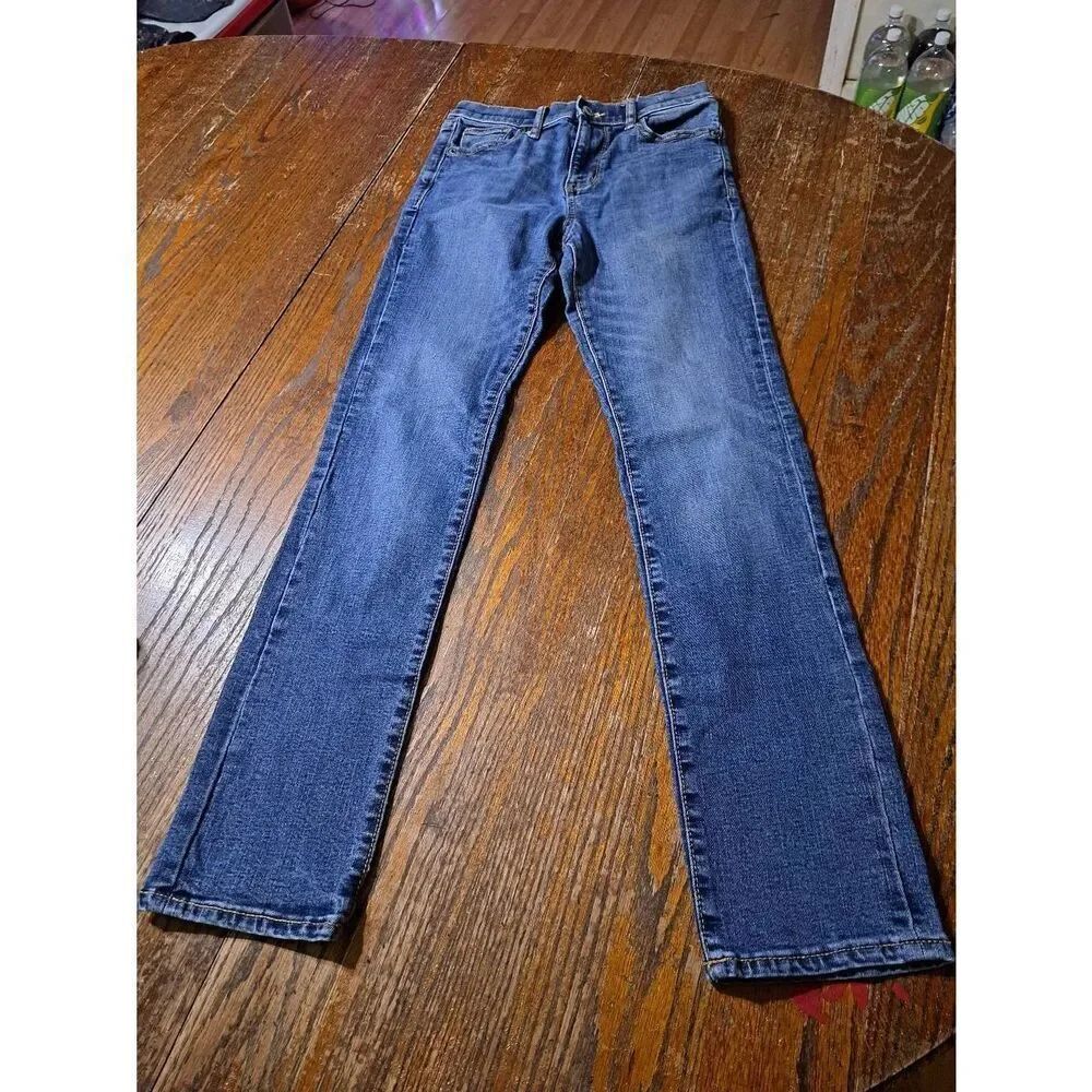 14 Slim Old Navy Karate Slim Denim Blue Jeans Adjustable Waist Pockets Belt Loop